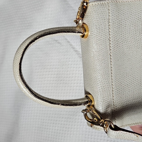LEATHER CROSSBODY BAG IN CREAM - Picture 5 of 8